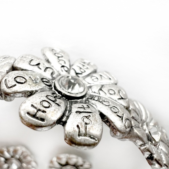 L&J Faith Jewelry Silver Bracelet And Earring Set - Picture 8 of 10